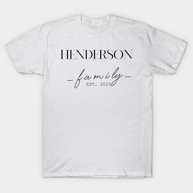 Henderson Family EST. 2020, Surname, Henderson T-Shirt by ProvidenciaryArtist